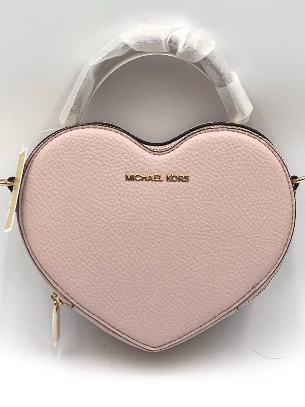 NWT Michael Kors Jet Set Travel Powder Blush Small Heart Crossbody Bag